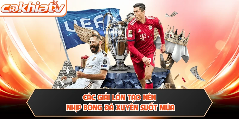 Các giải lớn tạo nên nhịp bóng đá xuyên suốt mùa